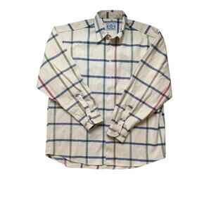 Tom Tailor Thick Flannel Warm100% Cotton Plaid Button Down Overshirt Mens XL